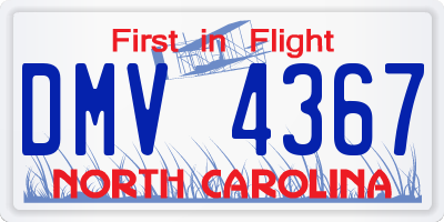 NC license plate DMV4367
