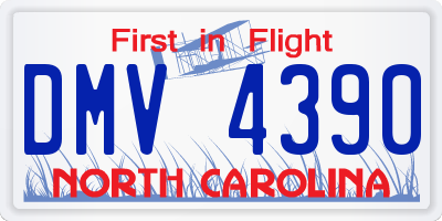 NC license plate DMV4390