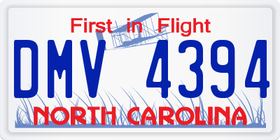 NC license plate DMV4394