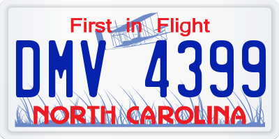 NC license plate DMV4399