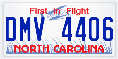 NC license plate DMV4406