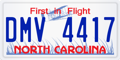 NC license plate DMV4417
