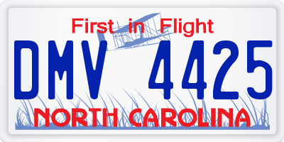 NC license plate DMV4425