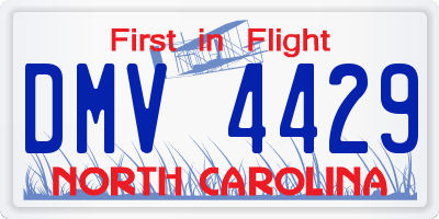 NC license plate DMV4429
