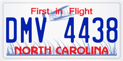 NC license plate DMV4438
