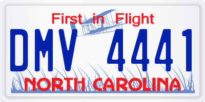 NC license plate DMV4441