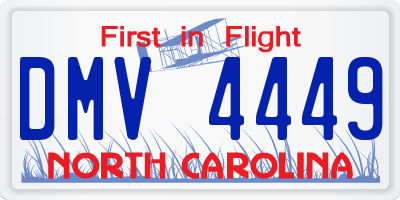 NC license plate DMV4449