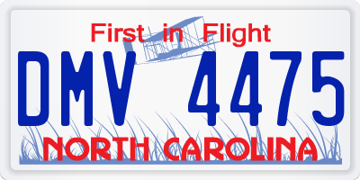NC license plate DMV4475