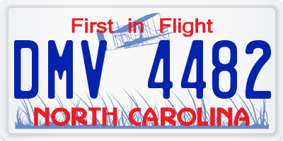 NC license plate DMV4482
