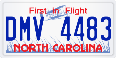 NC license plate DMV4483