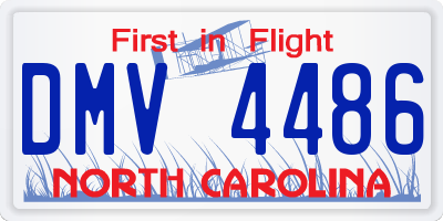 NC license plate DMV4486
