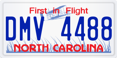 NC license plate DMV4488