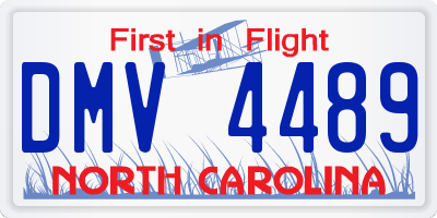 NC license plate DMV4489