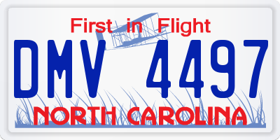 NC license plate DMV4497