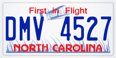 NC license plate DMV4527