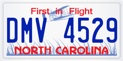 NC license plate DMV4529