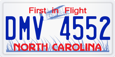 NC license plate DMV4552