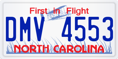NC license plate DMV4553
