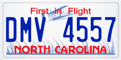 NC license plate DMV4557