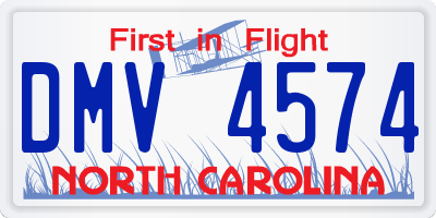 NC license plate DMV4574