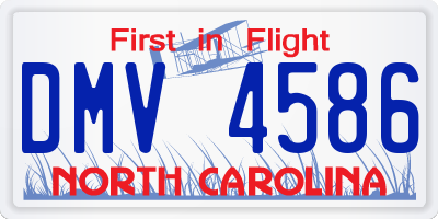 NC license plate DMV4586