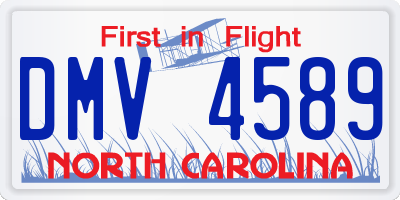 NC license plate DMV4589