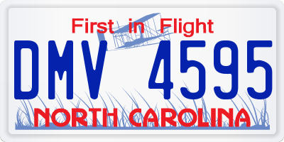 NC license plate DMV4595