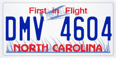 NC license plate DMV4604