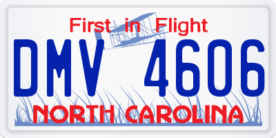 NC license plate DMV4606