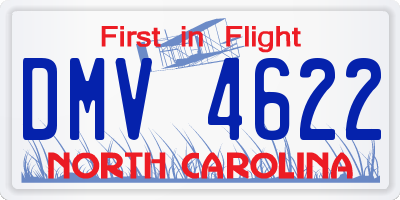 NC license plate DMV4622