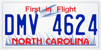 NC license plate DMV4624