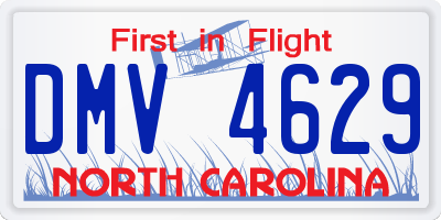 NC license plate DMV4629