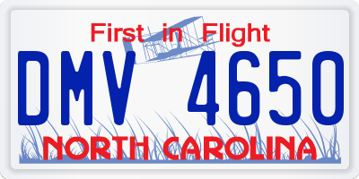 NC license plate DMV4650