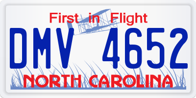 NC license plate DMV4652