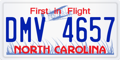 NC license plate DMV4657