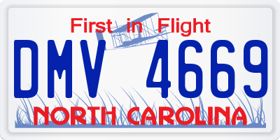 NC license plate DMV4669