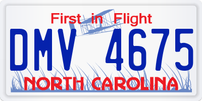 NC license plate DMV4675