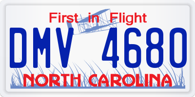 NC license plate DMV4680