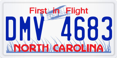 NC license plate DMV4683
