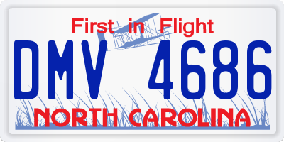 NC license plate DMV4686