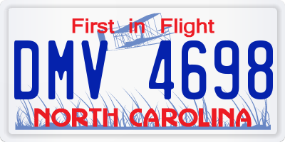 NC license plate DMV4698