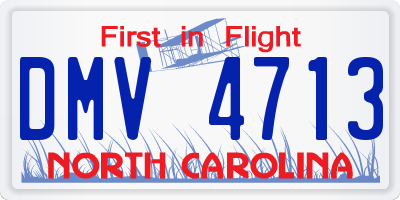 NC license plate DMV4713