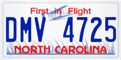 NC license plate DMV4725