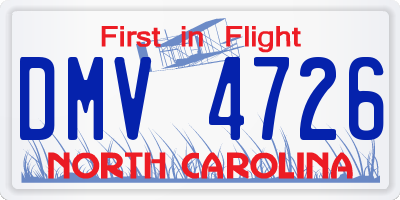 NC license plate DMV4726