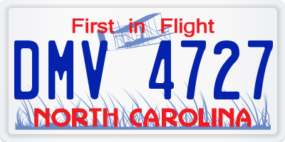 NC license plate DMV4727