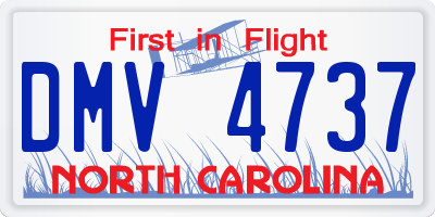 NC license plate DMV4737