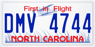 NC license plate DMV4744