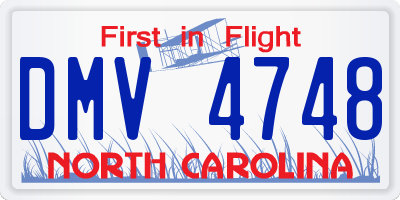 NC license plate DMV4748