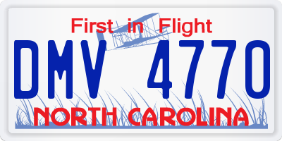 NC license plate DMV4770