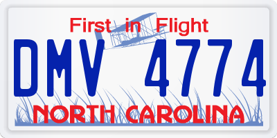 NC license plate DMV4774